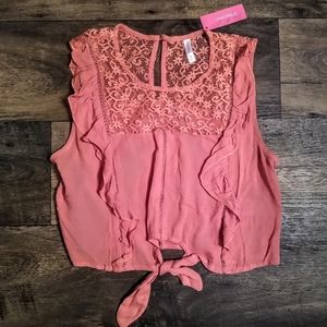 Coral crop top